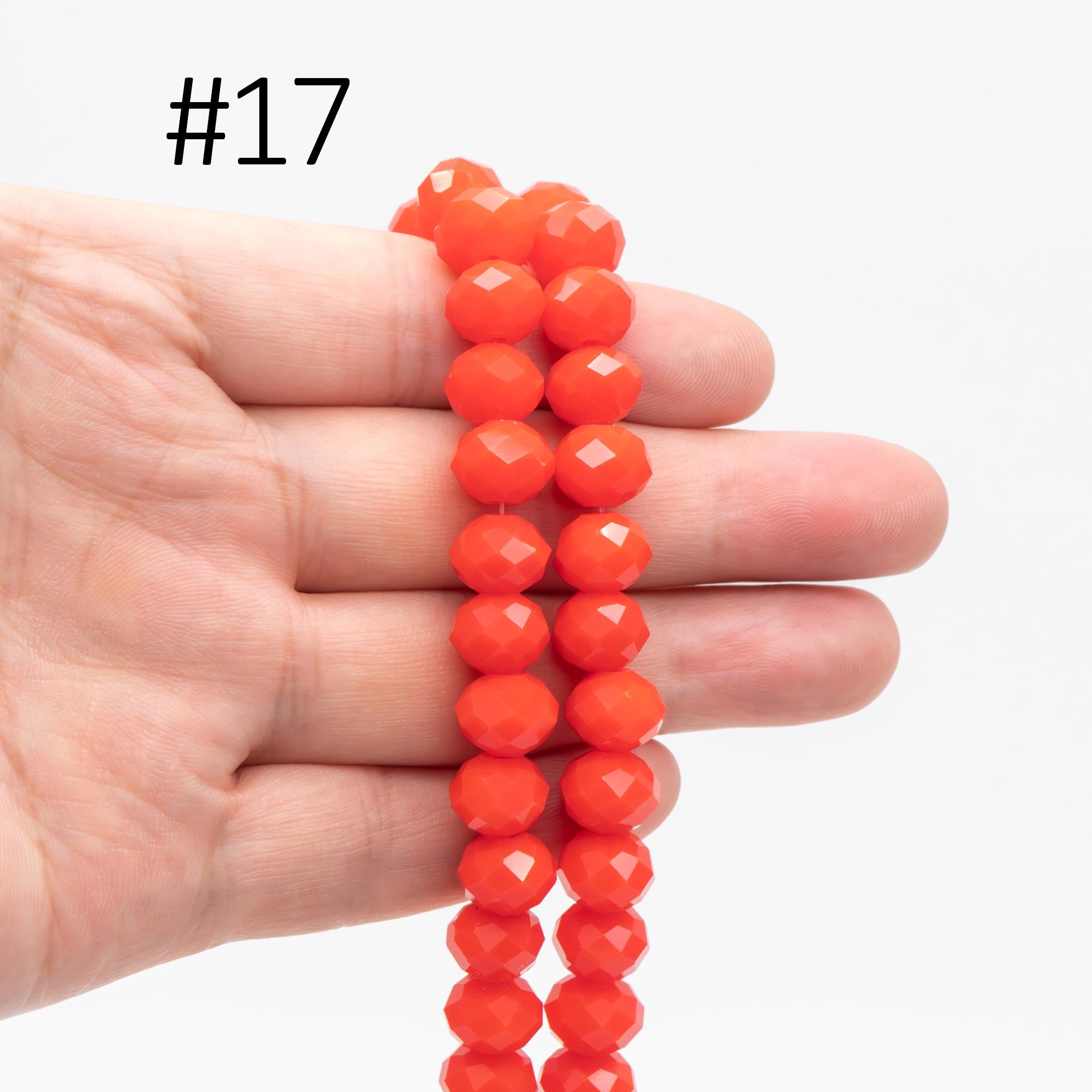 65 beads Rondelle Crystal Glass Faceted beads 8x10mm (BZ10)
